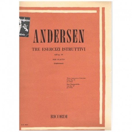 Andersen, Jo Tres Ejercicios Instructivos Op.30 (Flauta)