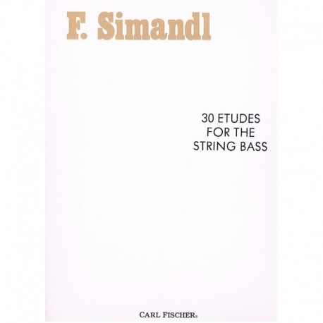 Simandl. 30 Estudios para Contrabajo. Carl Fischer